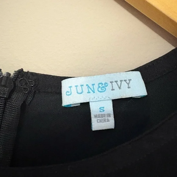 Jun & Ivy Women's Sleeveless Black Diamond Pattern Dress Size S - Picture 3 of 3